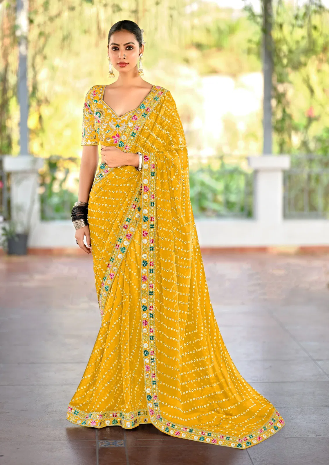 Lisha By Stavan Heavy Georgette Designer Wear Saree Suppliers In India